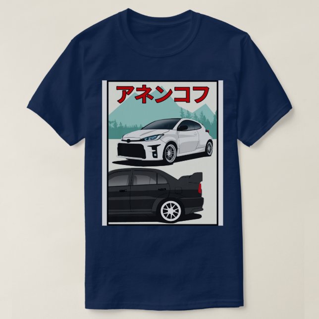 Camiseta gr yaris vs evo (Frente do Design)