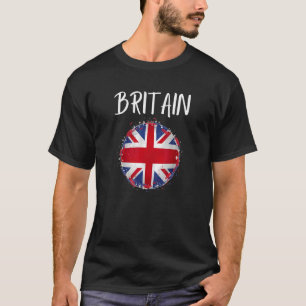 Camiseta Grã-Bretanha Bandeira Patriótica Elegante Britânic