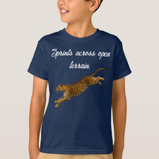 Camiseta Graça em Movimento: A Leoparda Corredora (Frente)