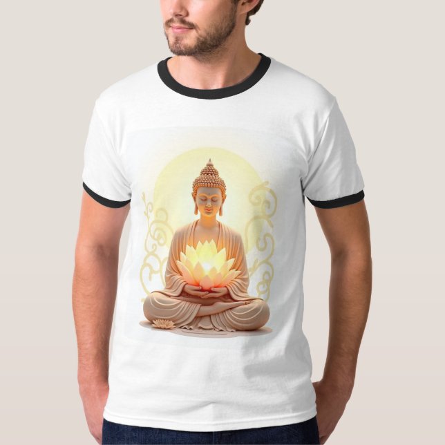 Camiseta "Graça Eterna: Buda com Lotus Sagrada" (Frente)