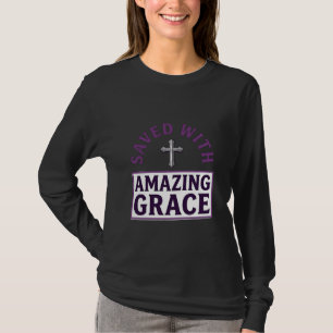 Camiseta Graça Incrível Cruz Cristã Vintage