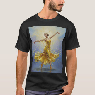 Camiseta Graça Libertada – Bailarina em Amarelo com Fragmen