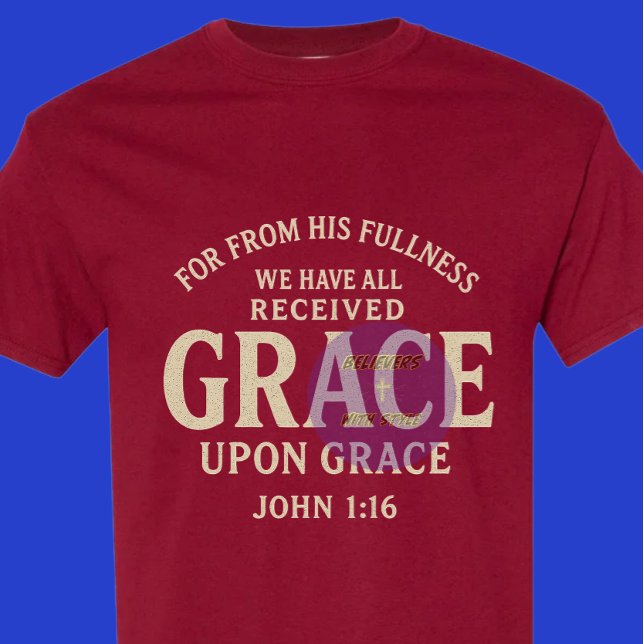Camiseta Graça sobre Graça - Cristão (Criador carregado)