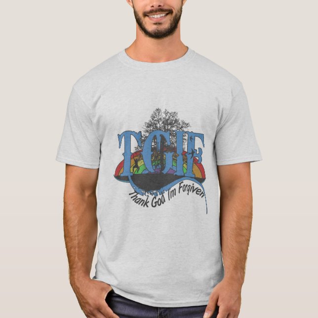 Camiseta Graças a Deus Eu Fui Perdoado TGIF (Frente)