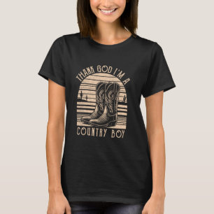 Camiseta Graças a Deus Eu Sou um Menino de Música Country C