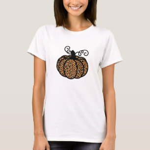 Camiseta Graças a Leopard Pumpkin impresso para Ação de Gra