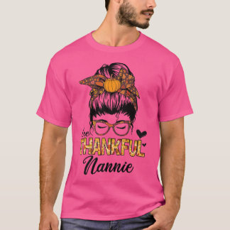Camiseta Graças a Nannie Funny Messny Bun Fall Obrigados de