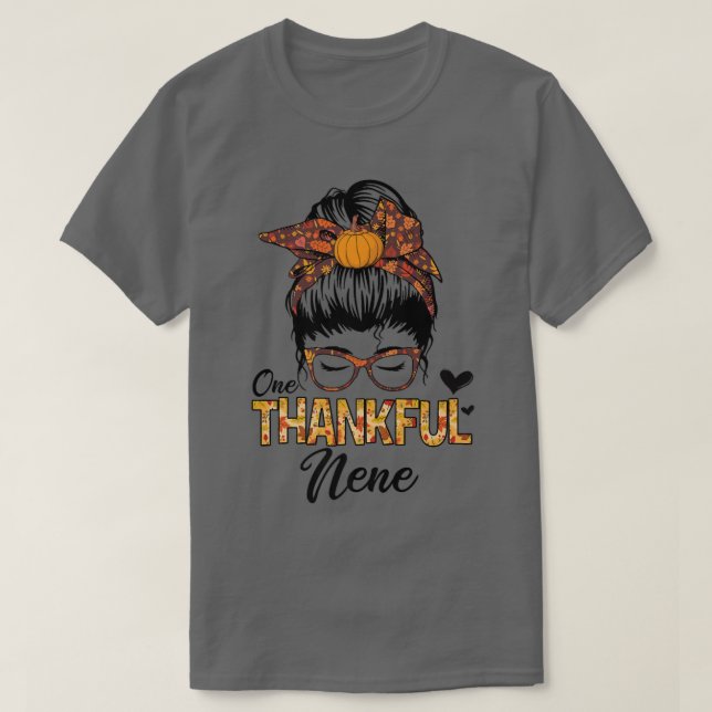 Camiseta Graças a Nene Engraçado Mensagem Bun Fall Autumn T (Frente do Design)