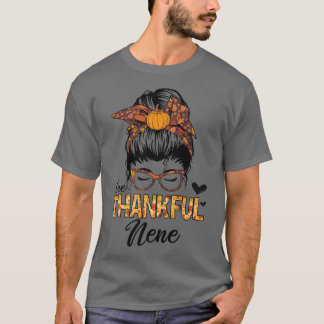 Camiseta Graças a Nene Engraçado Mensagem Bun Fall Autumn T