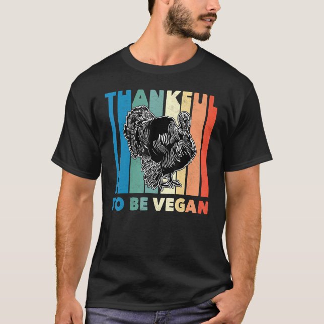 Camiseta Graças A Vegan, Ação De Graças, Costu Vegetariano (Frente)