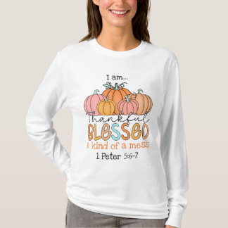 Camiseta Graças, abençoado e meio que uma Mess! Design de q