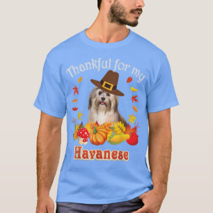 Camiseta Graças ao meu Cachorro do Havanês, dia de Ação de 