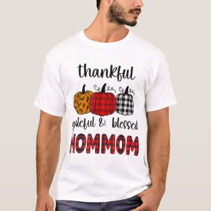 Camiseta Graças Feliz Abençoada Mãe, Ação de Graças