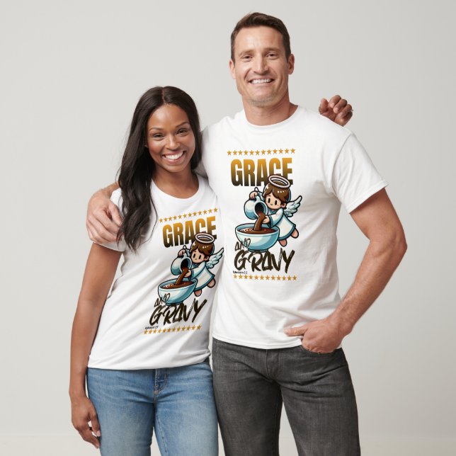 Camiseta Grace e Gravy - Efesianos 2:8 (Unissex)