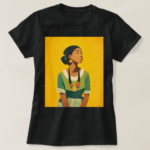 Camiseta Grace em Verde e Dourada