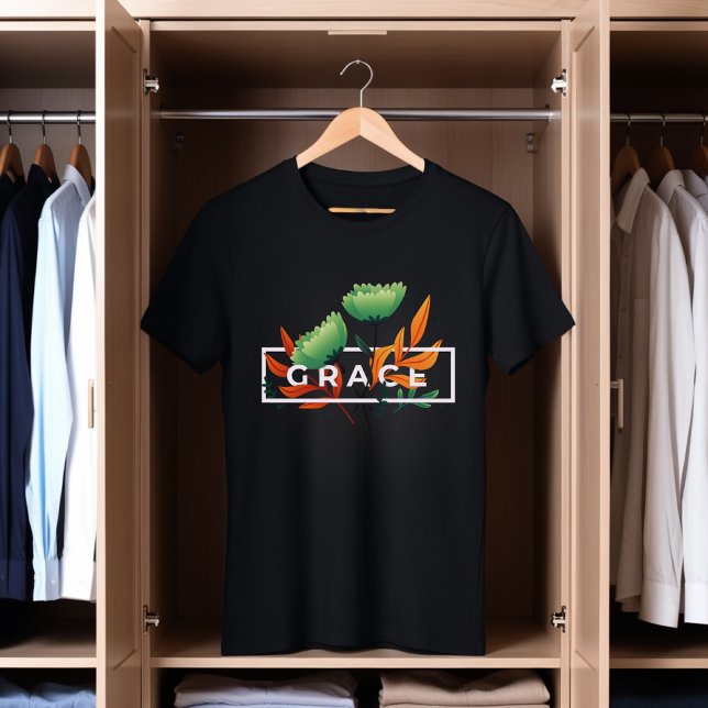 Camiseta Grace Floral T-Shirt - Arte Natural Elegante (Criador carregado)