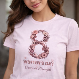 Camiseta Grace in Strength Women’s Day Floral 8 March