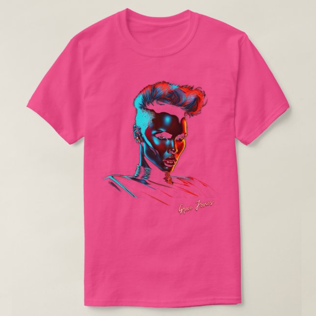 Camiseta Grace Jones 80s Estilo Design estético 1 (Frente do Design)