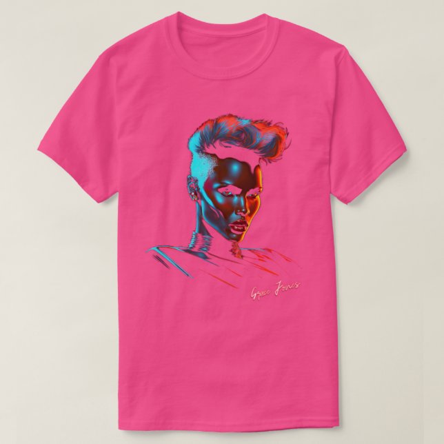 Camiseta Grace Jones 80s Estilo Design estético 1 (Frente do Design)