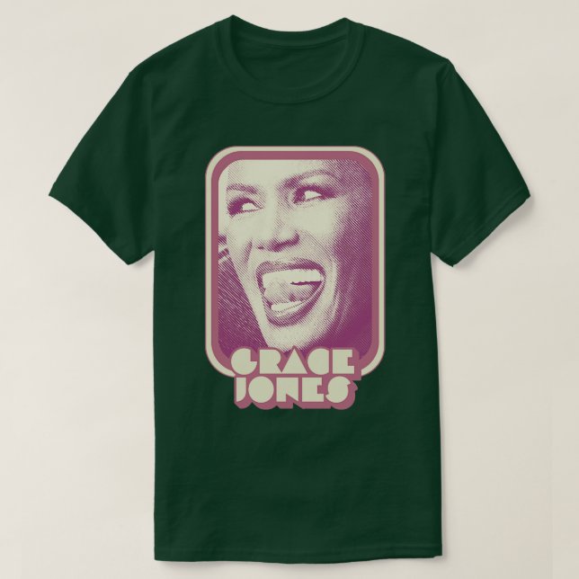 Camiseta Grace Jones Retro Style 80s Design estético (Frente do Design)