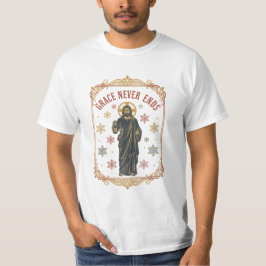 Camiseta Grace Never Ends - Vintage Jesus with Lantern 