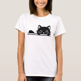 Camiseta Graceful Black Cat Illustration