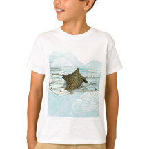 Gracioso Ornamentado Eagle Ray, Pintado Pela Mão