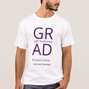 Camiseta Grad tipografia moderna graduação simples minimal