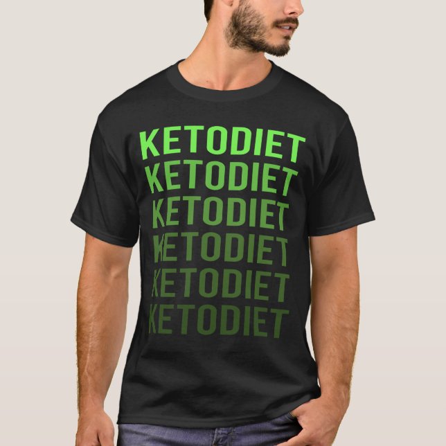 Camiseta Gradação Branca Keto Dieta Ketogénica Ketose (Frente)