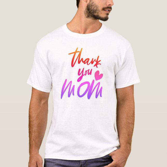 Camiseta Gradação De Cores Obrigado Mãe (Frente)