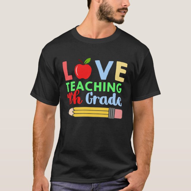 Camiseta Grade 4 Pencil Teacher (Frente)
