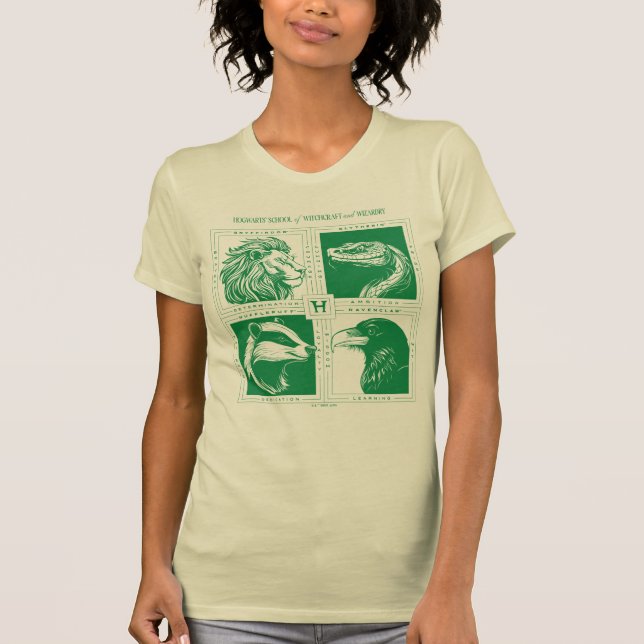 Camiseta Grade da Casa HOGWARTS™ Animais (Frente)