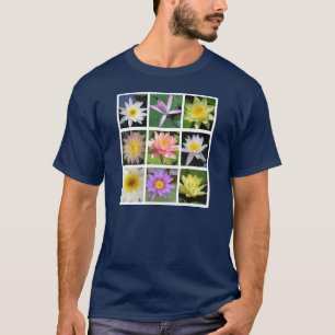 Camiseta Grade de Flores de Nenúfar