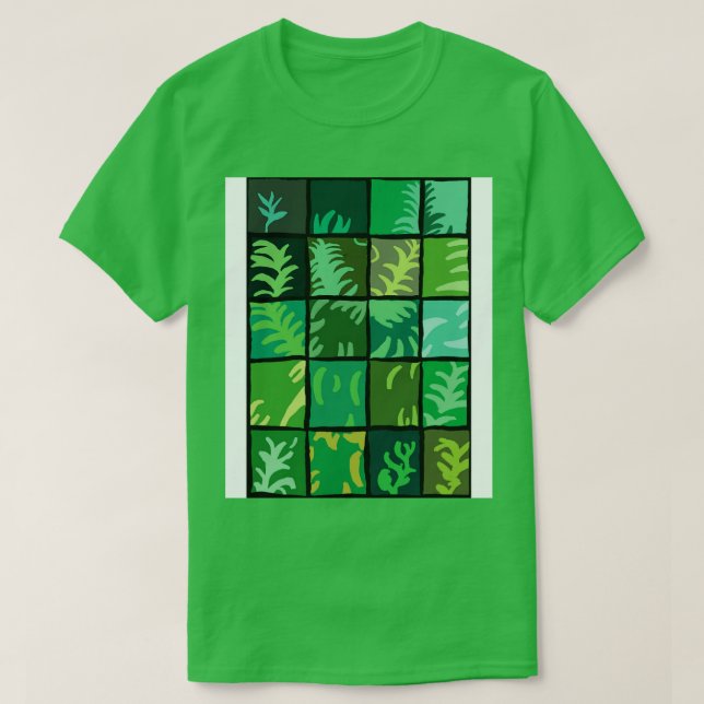 Camiseta Grade de verde (Frente do Design)