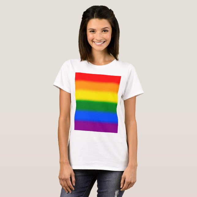 Camiseta Gradiente Arco-Íris (Frente Completa)