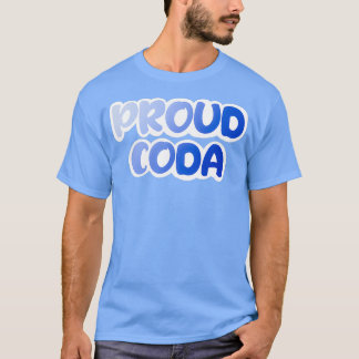 Camiseta gradiente azul do CODA orgulhoso