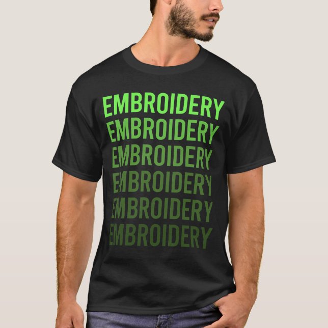 Camiseta Gradiente Branco de Bordado Bordando Bordado (Frente)