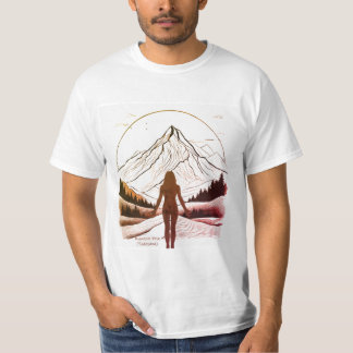 Camiseta Gradiente Castanho Da Pose De Montanha