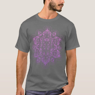 Camiseta Gradiente de Círculos de Traço Sagrado