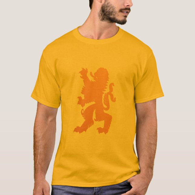 Camiseta Gradiente de Laranja Dourado Leão Bávaro (Frente)
