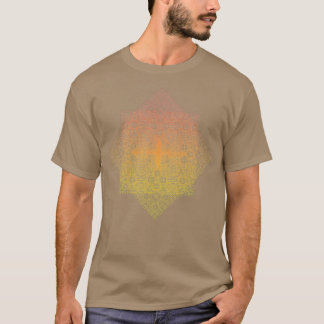 Camiseta Gradiente de Padrão Fratural Quadrado