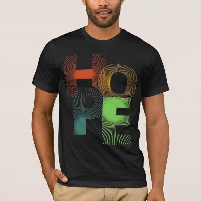 Camiseta Gradiente HOPE - Negrito e Brilhante (Frente)