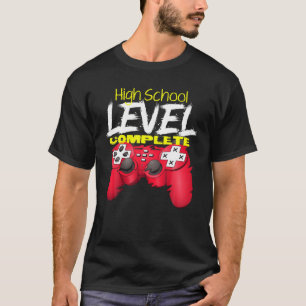 Camiseta Gradu de Videos games de Jogador Completos do Níve
