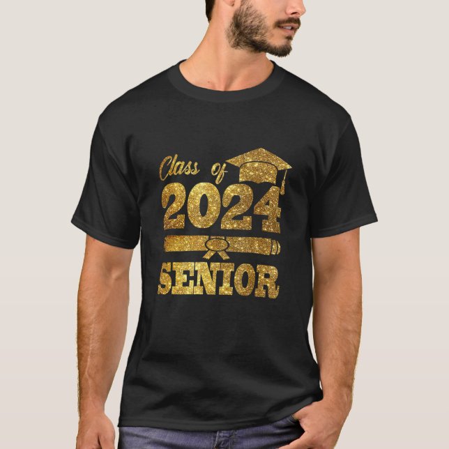 Camiseta Graduação 2024 S Classe 2024 Mais velho 24 Escola (Frente)