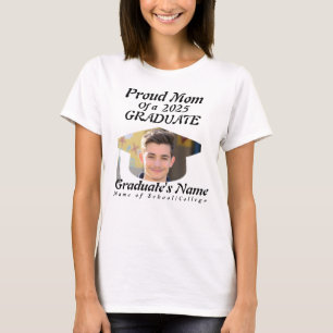 Camiseta Graduação 2025 - Mãe Orgulhosa Personalizada