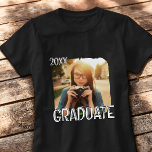 Camiseta Graduação 20XX Moderno Simples Foto Personalizada