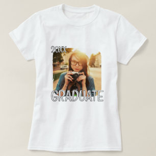 Camiseta Graduação 20XX Moderno Simples Personalizado Foto