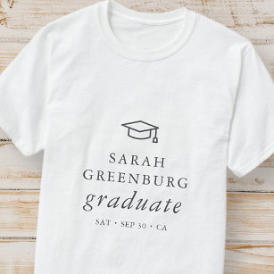 Camiseta Graduação Chic Simples Mínima Moderna do formando