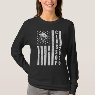 Camiseta Graduação da Bandeira Americana Envelhecida da Tur