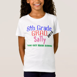 Camiseta Graduação da Oitava Série Colorido NOME ANO